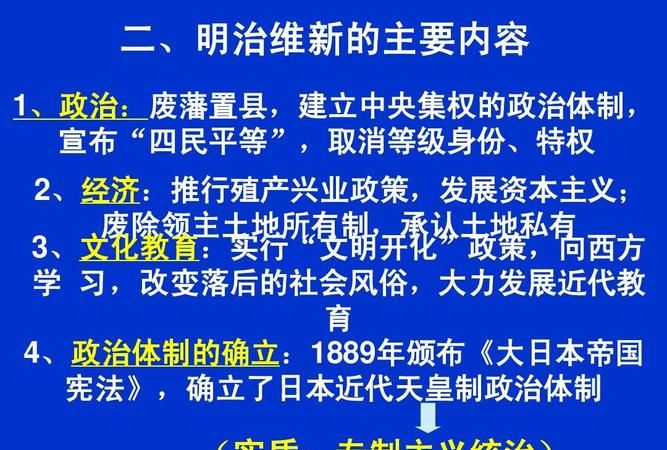 日本明治维新的实质内容