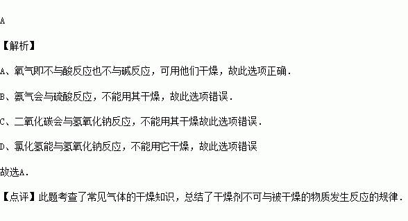 浓硫酸为什么不能干燥氨气