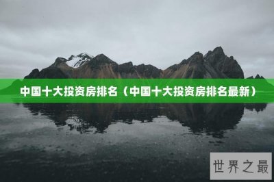 ​中国十大投资房排名（中国十大投资房排名最新）