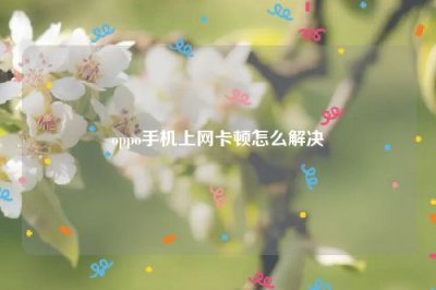 ​oppo手机上网卡顿怎么解决