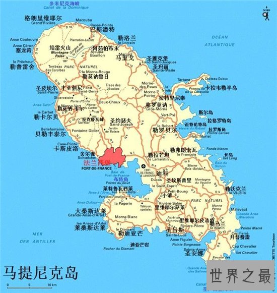 马提尼克岛堪称最美岛屿国，是西班牙王室的土地