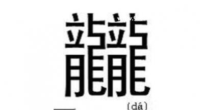 ​世界上最难的汉字，龖鱻猋麤骉(一字不识)