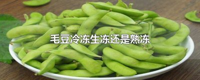 ​毛豆是冻生的还是冻熟的 毛豆是煮了冷冻还是生的