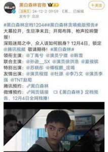 ​《黑白森林》热播：悬疑剧新宠，演技与剧情的完美结合