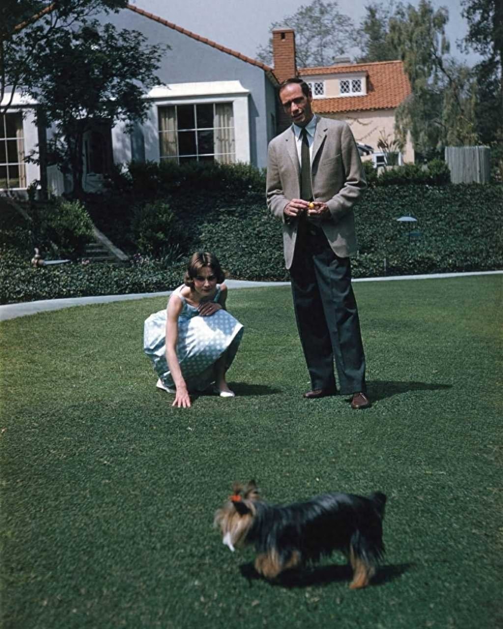 娱乐老照片:奥黛丽赫本与丈夫梅尔费勒