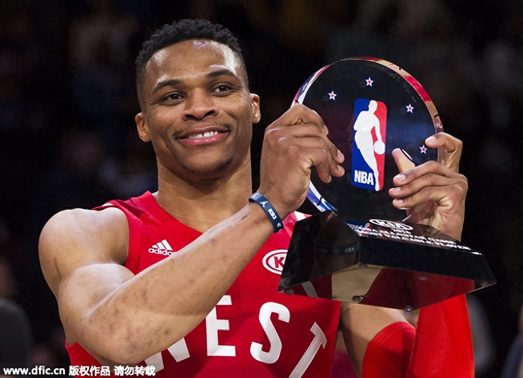 2016全明星正赛：西部196-173东部 威少再获MVP