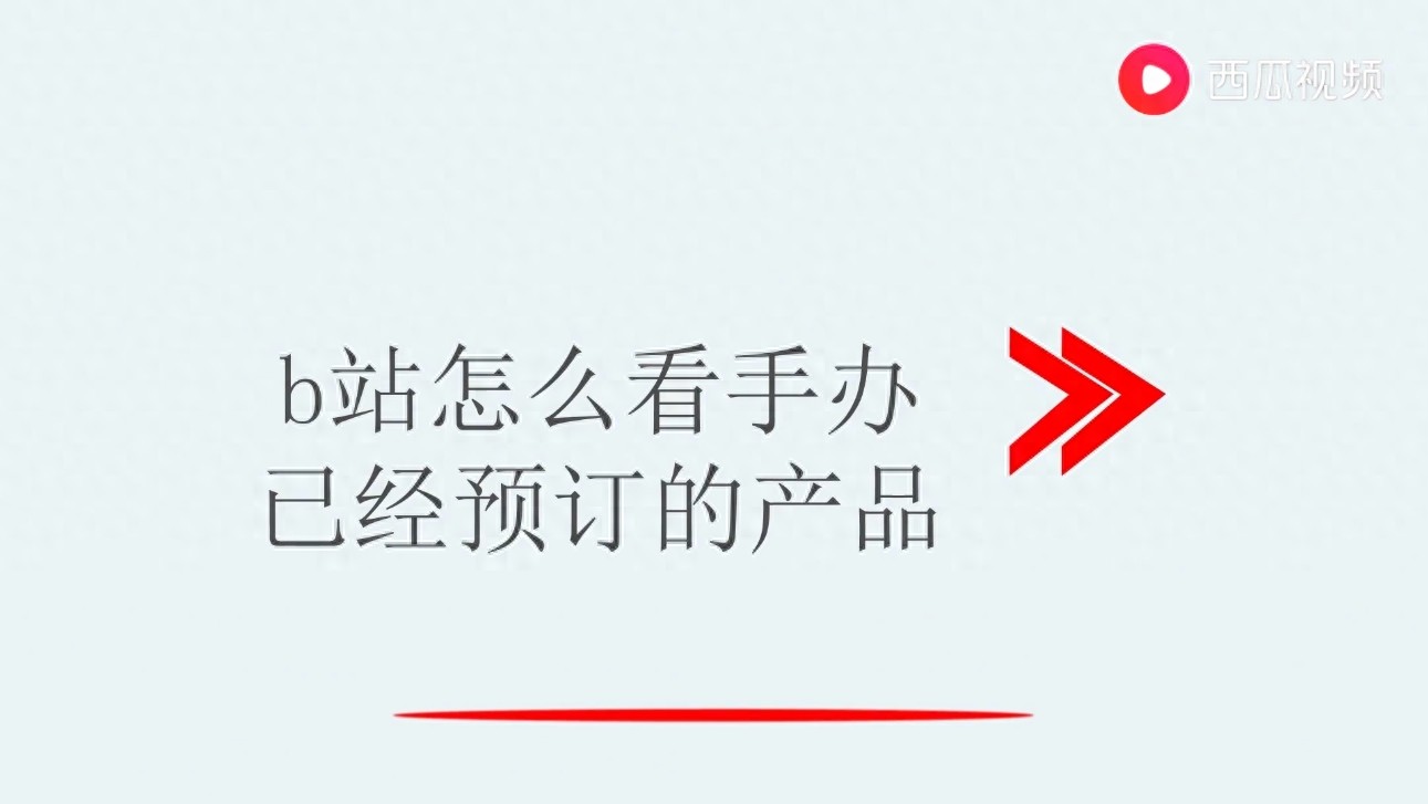 b站怎么看手办已经预订的产品