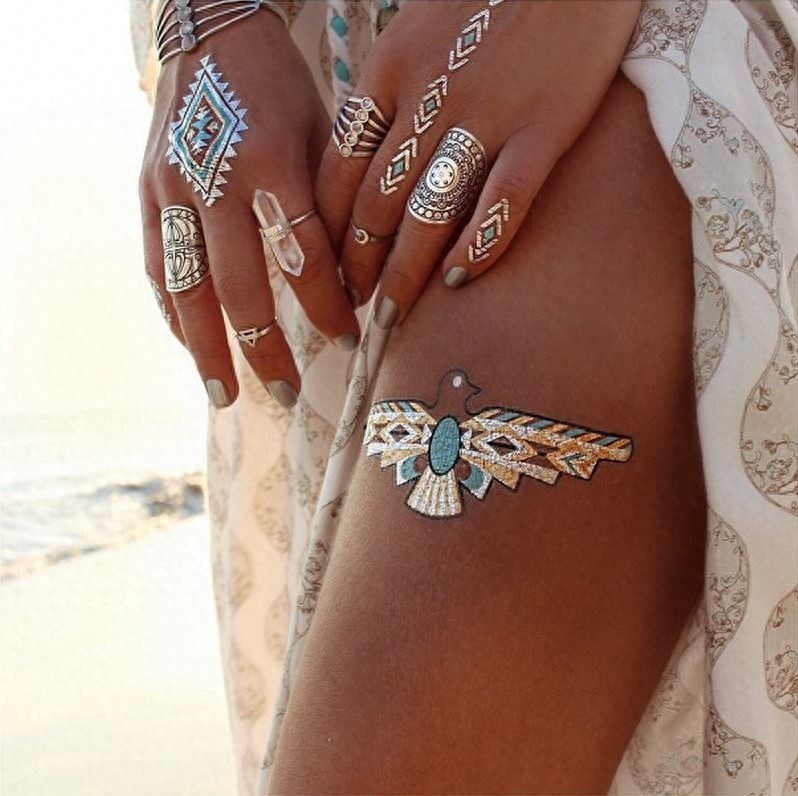 我们最爱的闪闪发光纹身贴纸！大家都来亮一”夏”吧～